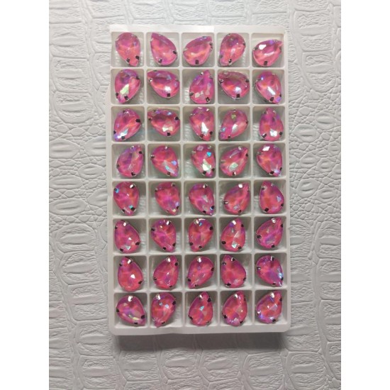 Стразы в цапах "Капля" 10*14 мм 223MI, цена за 1 шт